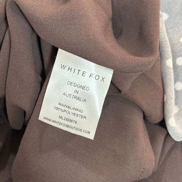 NWT White Fox Boutique Chocolate Polka Dot Dress - Picture 5 of 6